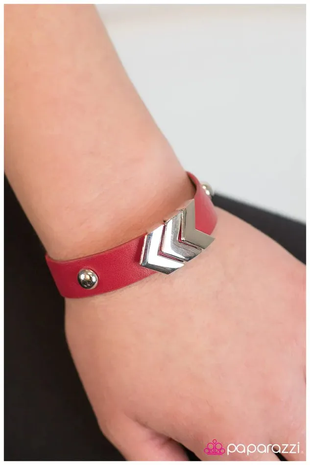 Paparazzi Jewelry Paparazzi Bracelet Rebel Hearts Red Bracelets