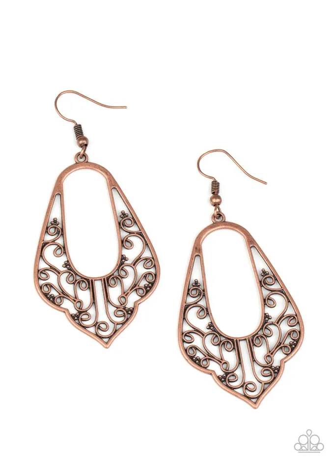 Paparazzi Jewelry Paparazzi Earring Grapevine Glamour Copper Earrings Paparazzi Jewelry Paparazzi Earring Grapevine Glamour Copper Earrings