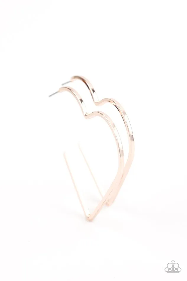 Paparazzi Jewelry Paparazzi Earring I HEART a Rumor Rose Gold Earrings Paparazzi Jewelry Paparazzi Earring I HEART a Rumor Rose Gold Earrings
