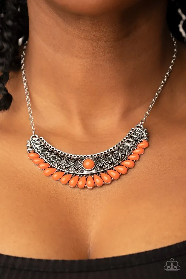 Paparazzi Jewelry Paparazzi Necklace Abundantly Aztec Orange Necklaces