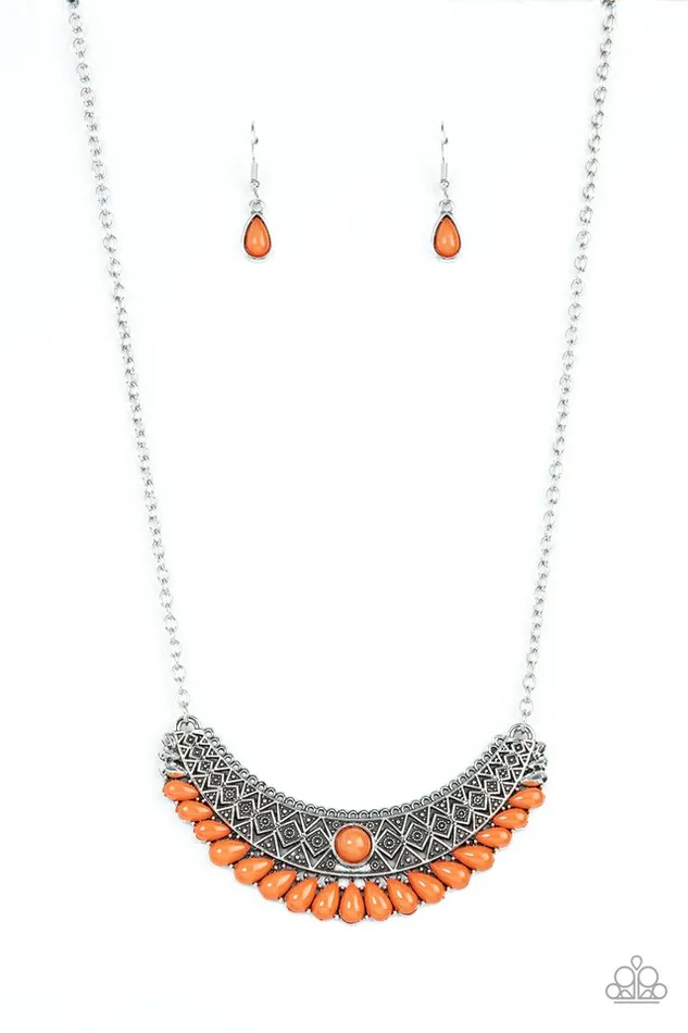 Paparazzi Jewelry Paparazzi Necklace Abundantly Aztec Orange Necklaces Paparazzi Jewelry Paparazzi Necklace Abundantly Aztec Orange Necklaces
