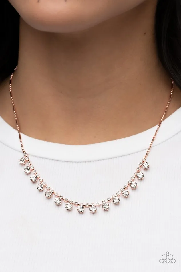 Paparazzi Jewelry Paparazzi Necklace Cue the Mic Drop Copper Necklaces