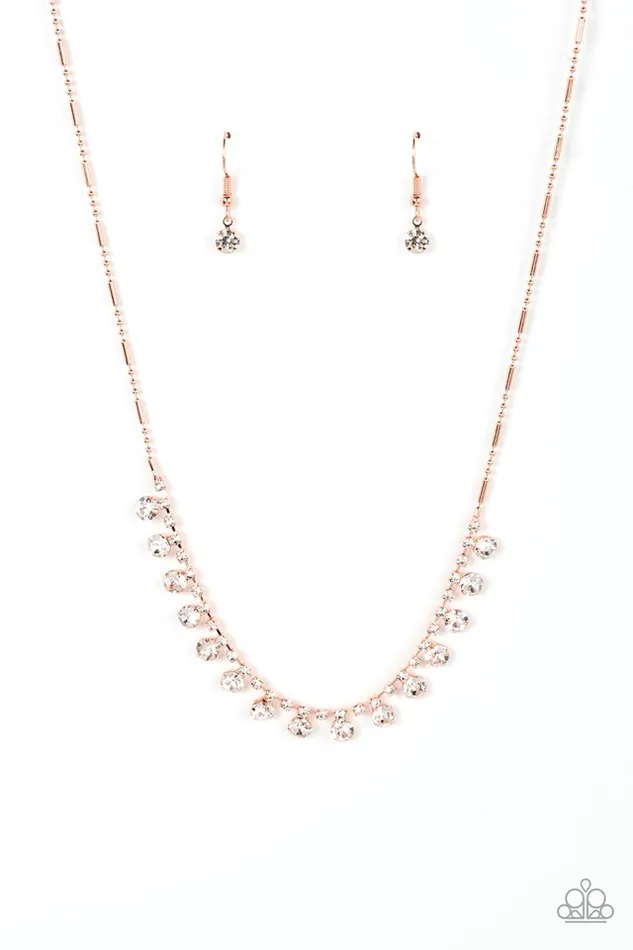 Paparazzi Jewelry Paparazzi Necklace Cue the Mic Drop Copper Necklaces Paparazzi Jewelry Paparazzi Necklace Cue the Mic Drop Copper Necklaces