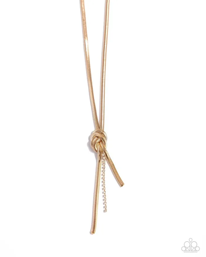 Paparazzi Jewelry Paparazzi Necklace Knotted Keeper Gold Necklaces Paparazzi Jewelry Paparazzi Necklace Knotted Keeper Gold Necklaces