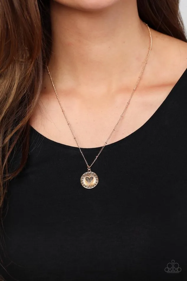 Paparazzi Jewelry Paparazzi Necklace Lovestruck Shimmer Gold Necklaces