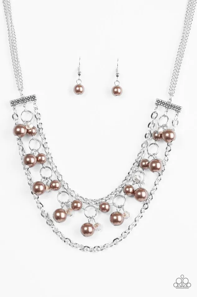 Paparazzi Jewelry Paparazzi Necklace Rockefeller Romance Brown Necklaces