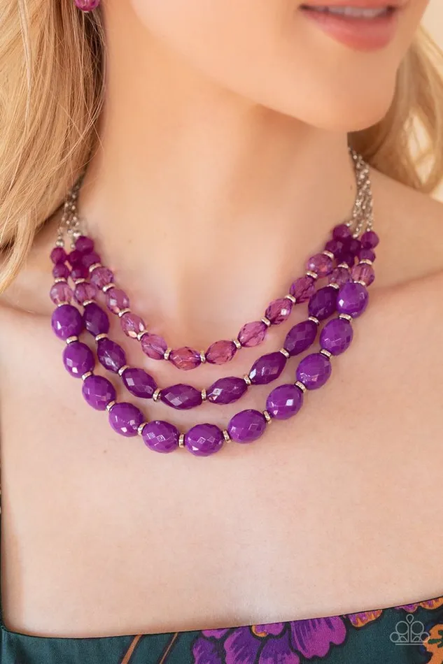 Paparazzi Jewelry Paparazzi Necklace Tropical Hideaway Purple Necklaces