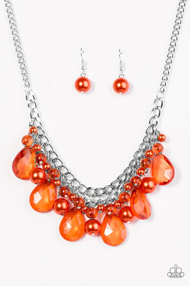 Paparazzi Jewelry Paparazzi Necklace Twinkly Typhoon Orange Necklaces