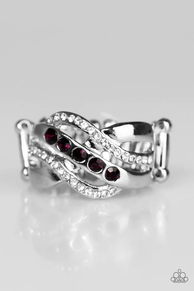 Paparazzi Jewelry Paparazzi Ring Flirting With Sparkle Purple Rings