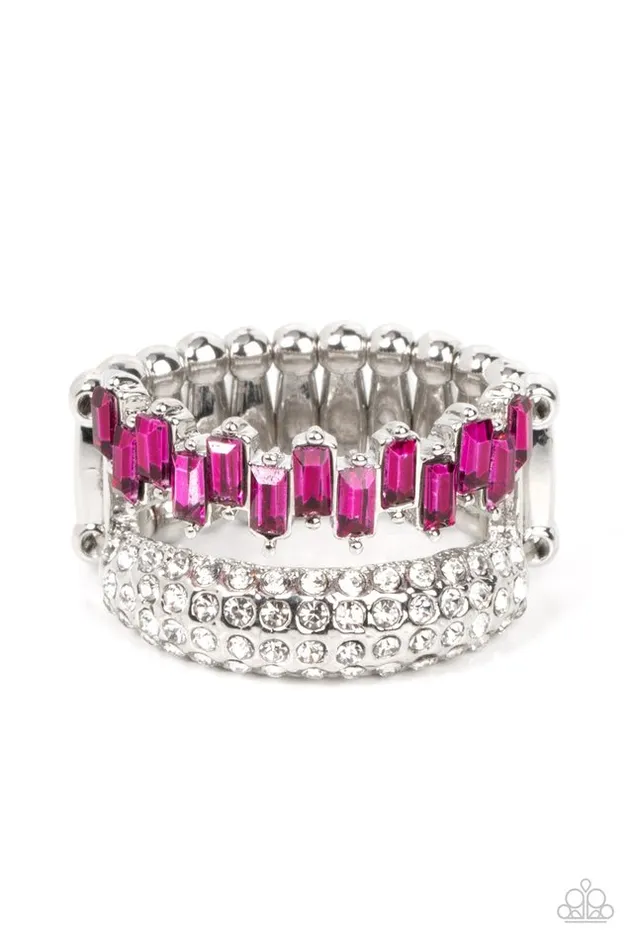 Paparazzi Jewelry Paparazzi Ring Hold Your CROWN High Pink Rings Paparazzi Jewelry Paparazzi Ring Hold Your CROWN High Pink Rings
