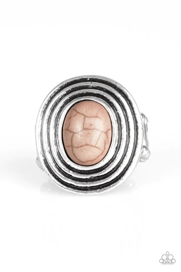 Paparazzi Jewelry Paparazzi Ring Spiraling Sands Brown Rings