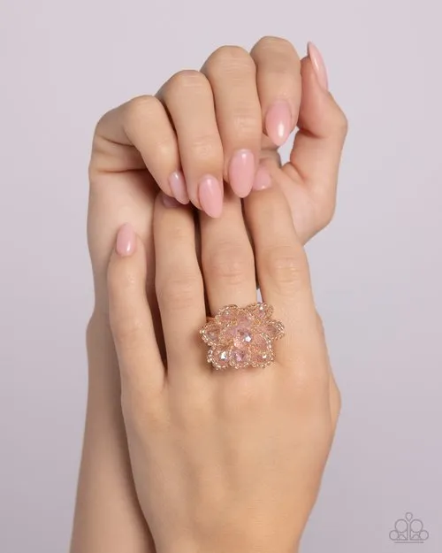 Paparazzi Jewelry Rings Paparazzi Ring Beaded Boutonnire Gold