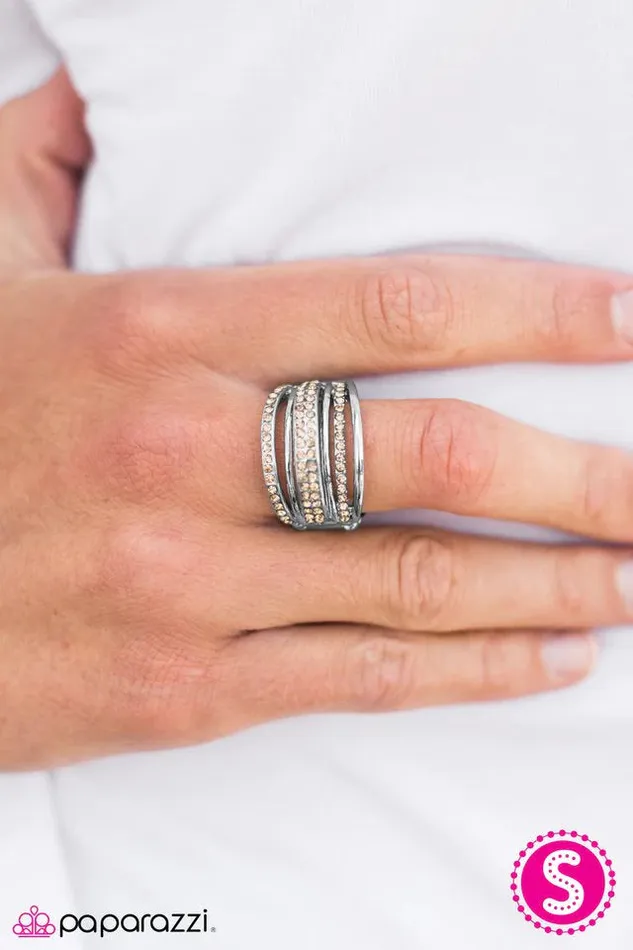 Paparazzi Jewelry Rings Paparazzi Ring Crystal Bridges Brown