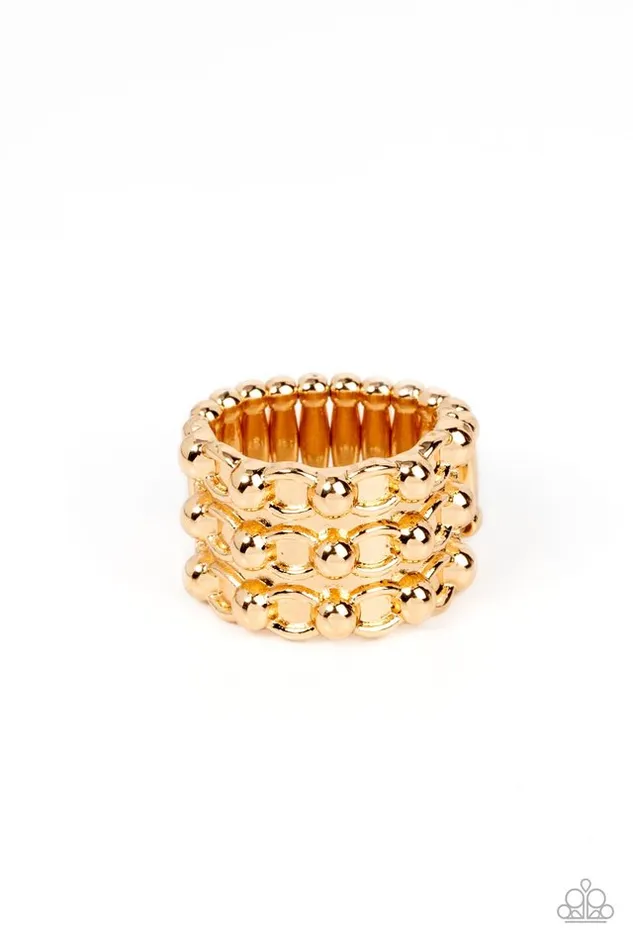 Paparazzi Jewelry Rings Paparazzi Ring Dauntless Demeanor Gold Paparazzi Jewelry Rings Paparazzi Ring Dauntless Demeanor Gold