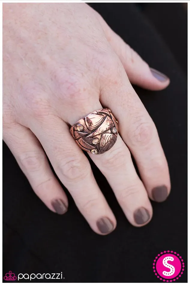 Paparazzi Jewelry Rings Paparazzi Ring Piece It All Together Copper