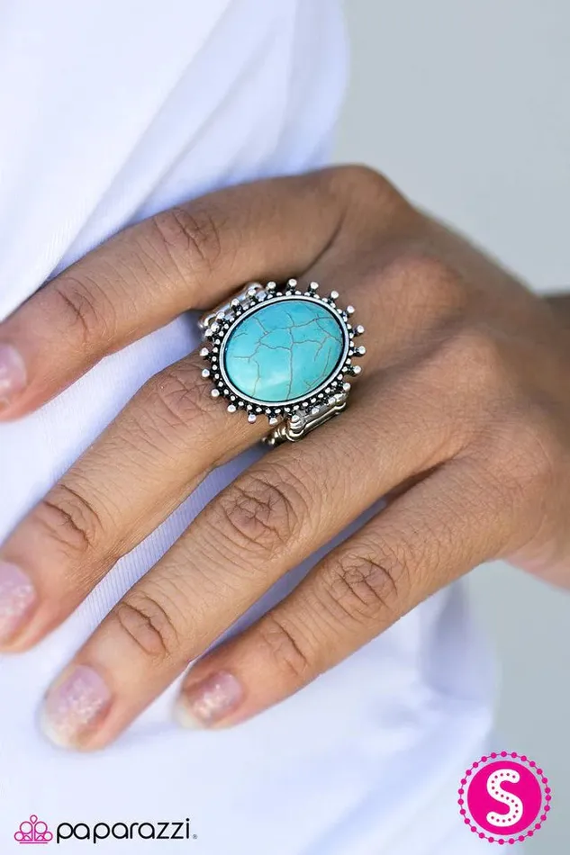 Paparazzi Jewelry Rings Paparazzi Ring Sandstone Mountains Blue