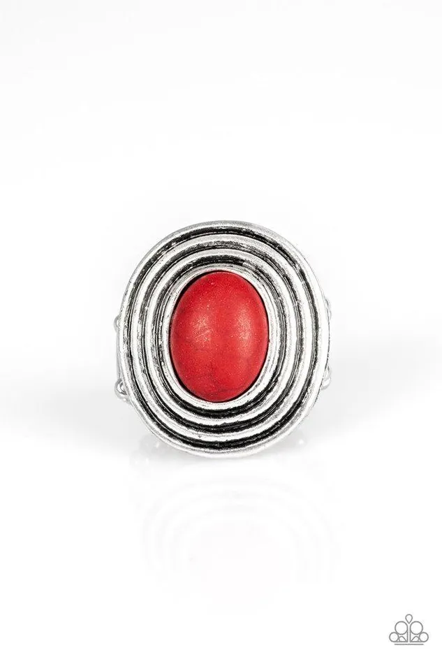 Paparazzi Jewelry Rings Paparazzi Ring Spiraling Sands Red