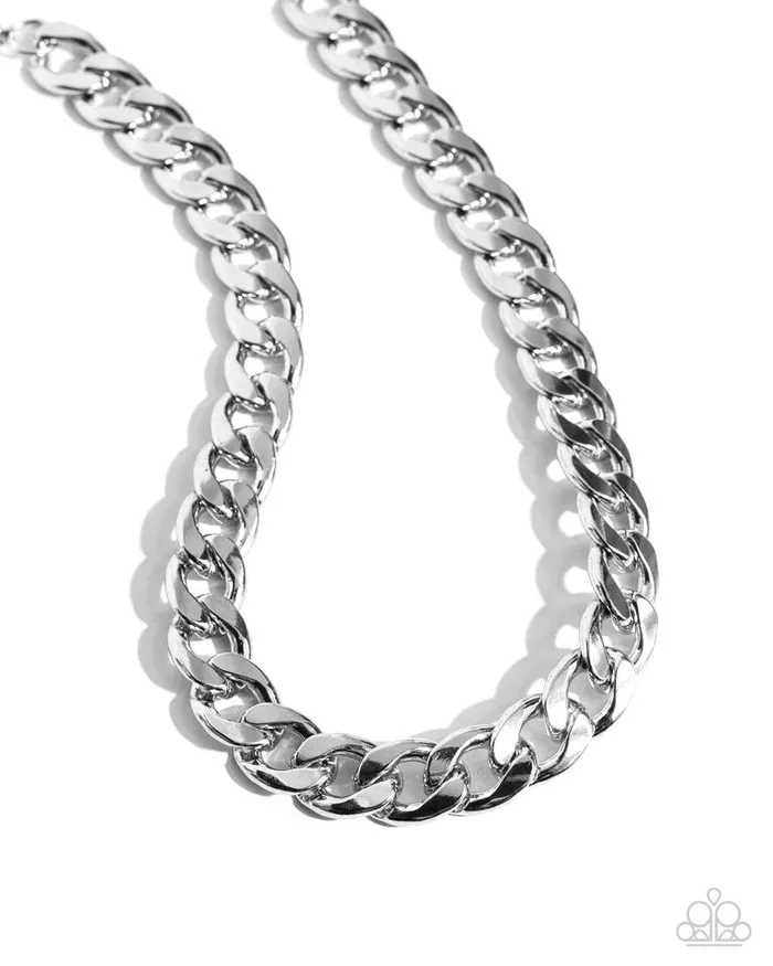 Paparazzi Necklace Action CURB Silver Paparazzi Jewelry Necklaces Paparazzi Necklace Action CURB Silver Paparazzi Jewelry Necklaces