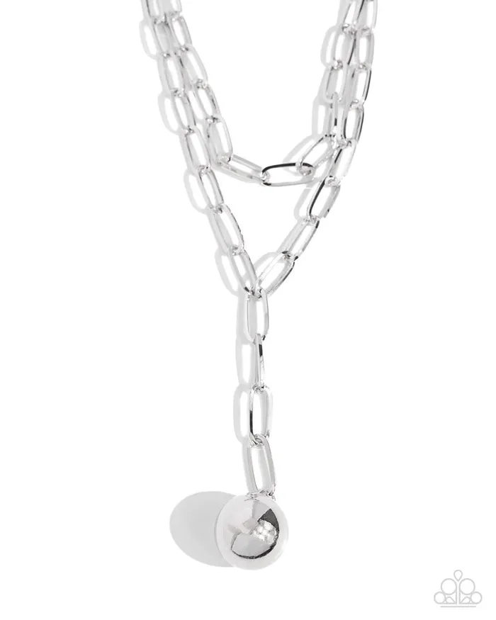 Paparazzi Necklace Balancing Ball Silver Paparazzi Jewelry Necklaces Paparazzi Necklace Balancing Ball Silver Paparazzi Jewelry Necklaces