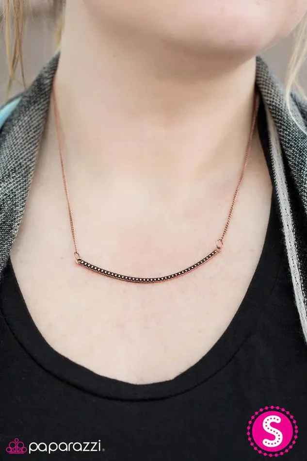 Paparazzi Necklace BAR Out Copper Paparazzi Jewelry Necklaces