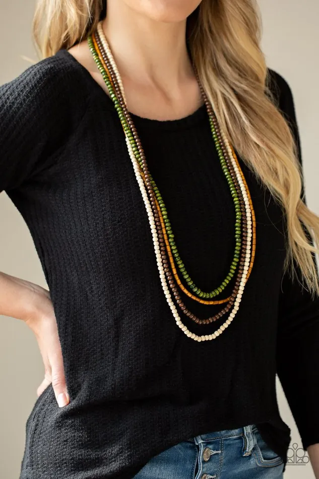 Paparazzi Necklace Bermuda Beaches Green Paparazzi Jewelry Necklaces