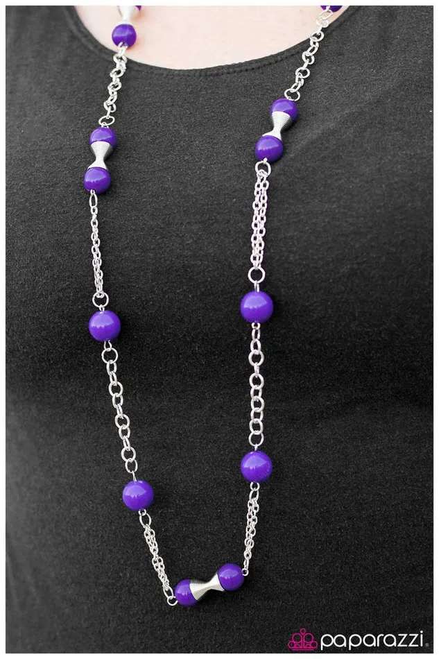 Paparazzi Necklace Commander in Chief Purple Paparazzi Jewelry Necklaces
