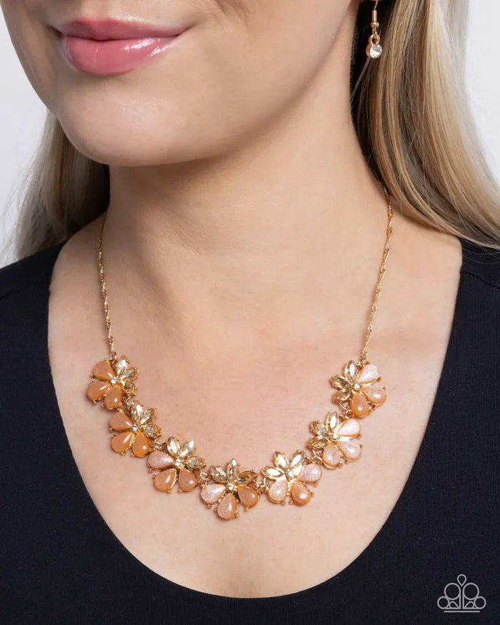 Paparazzi Necklace Consistent Chic Orange Paparazzi Jewelry Necklaces