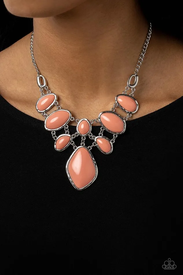 Paparazzi Necklace Dreamily Decked Out Orange Paparazzi Jewelry Necklaces
