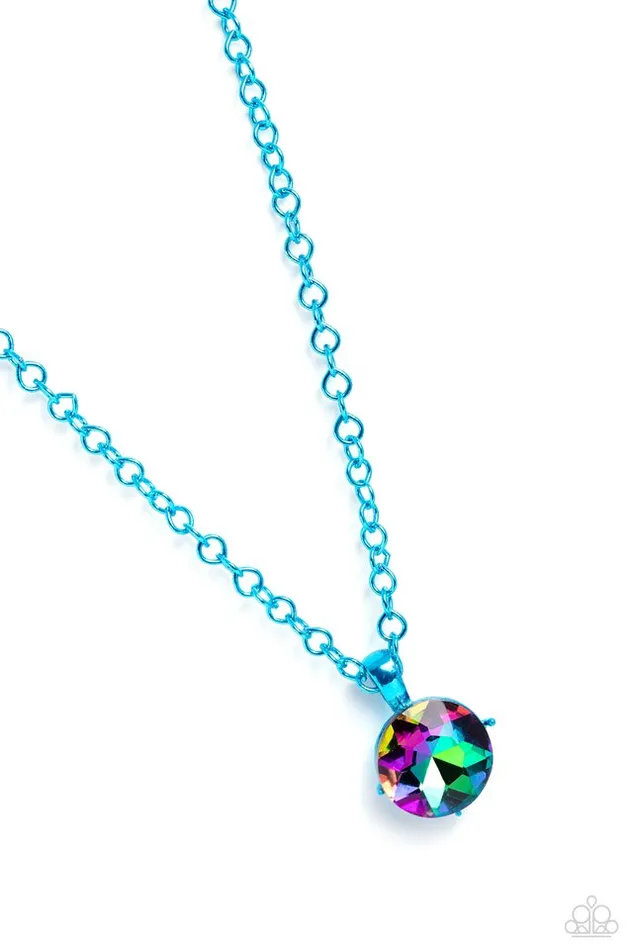 Paparazzi Necklace Las Vegas DIP Blue Paparazzi Jewelry Necklaces