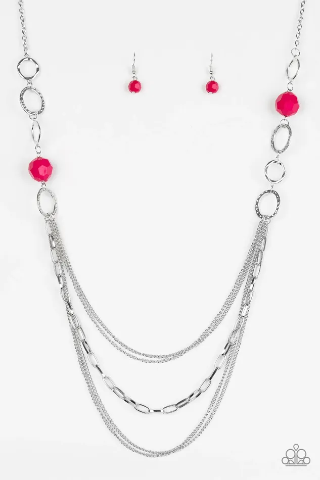 Paparazzi Necklace Margarita Masquerades Pink Paparazzi Jewelry Necklaces