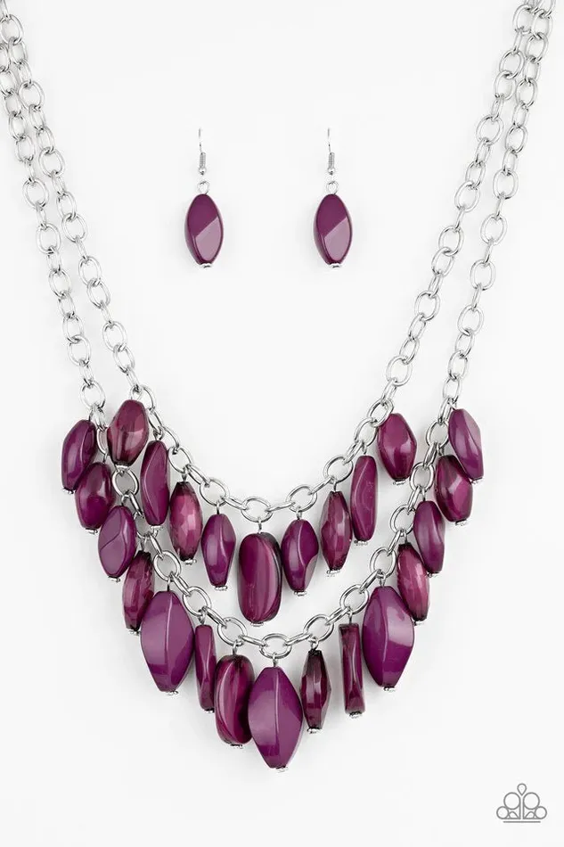 Paparazzi Necklace Royal Retreat Purple Paparazzi Jewelry Necklaces