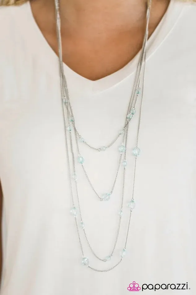 Paparazzi Necklace Sparkling Intentions Blue Paparazzi Jewelry Necklaces