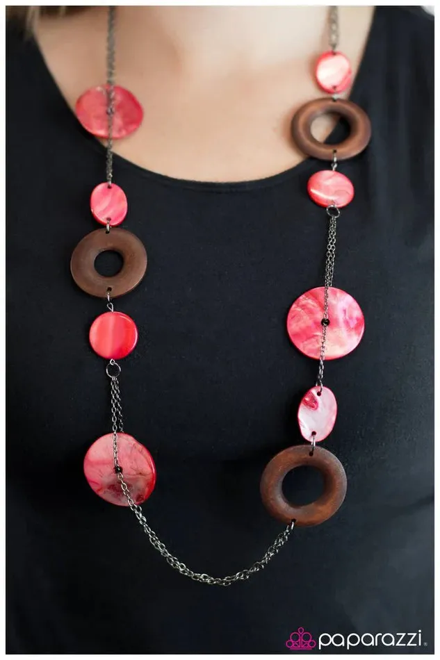 Paparazzi Necklace Surfs Up Red Paparazzi Jewelry Necklaces
