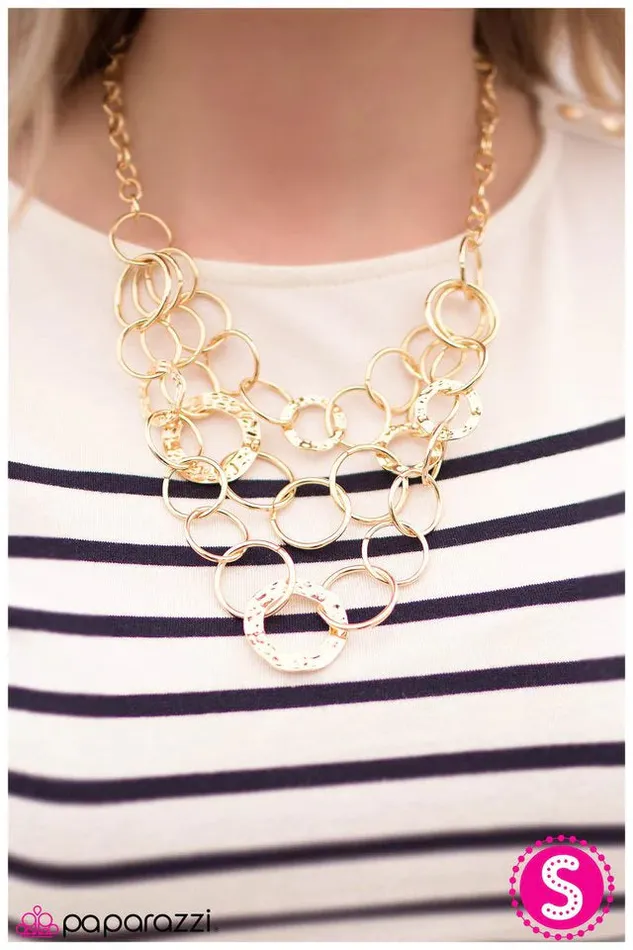 Paparazzi Necklace Surround Sound Gold Paparazzi Jewelry Necklaces