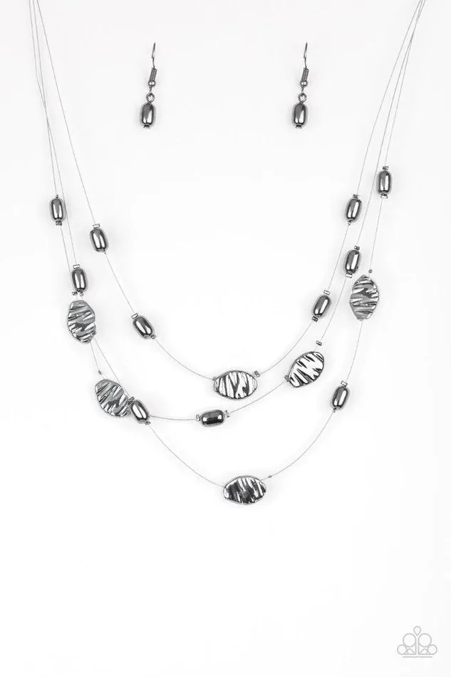 Paparazzi Necklace Top ZEN Black Paparazzi Jewelry Necklaces