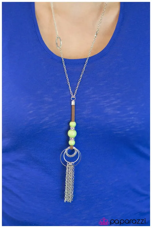 Paparazzi Necklace Touch and Go Green Paparazzi Jewelry Necklaces