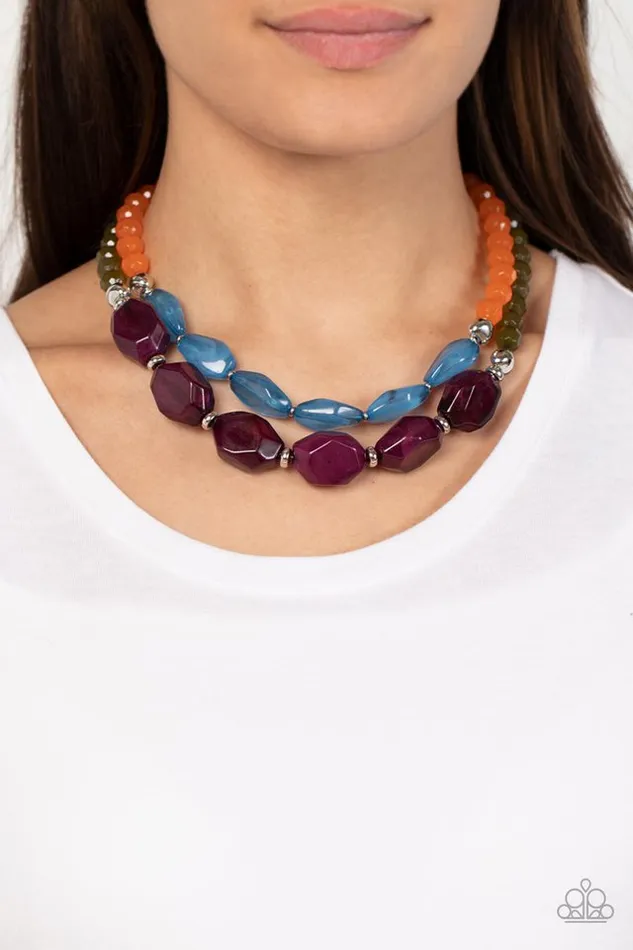 Paparazzi Necklace Tropical Trove Purple Paparazzi Jewelry Necklaces