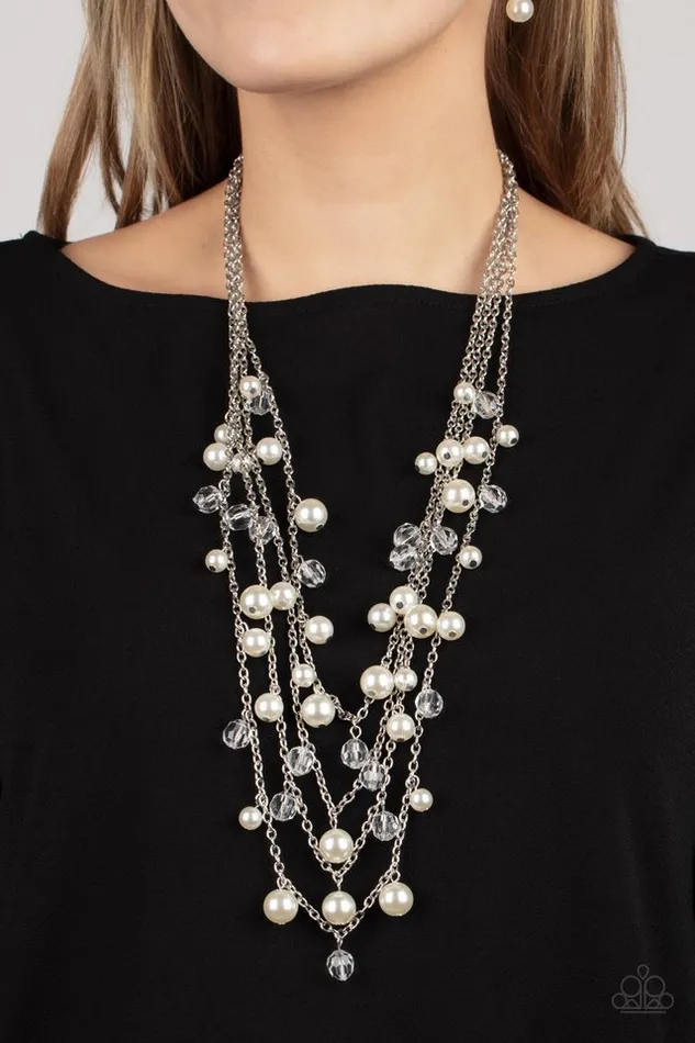 Paparazzi Necklace Vintage Virtuoso White Paparazzi Jewelry Necklaces