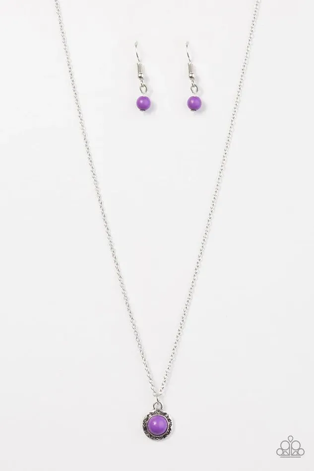 Paparazzi Necklace Wildflower Waltz Purple Paparazzi Jewelry Necklaces