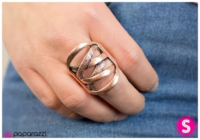 Paparazzi Ring All Laced Up Copper Paparazzi Jewelry Rings