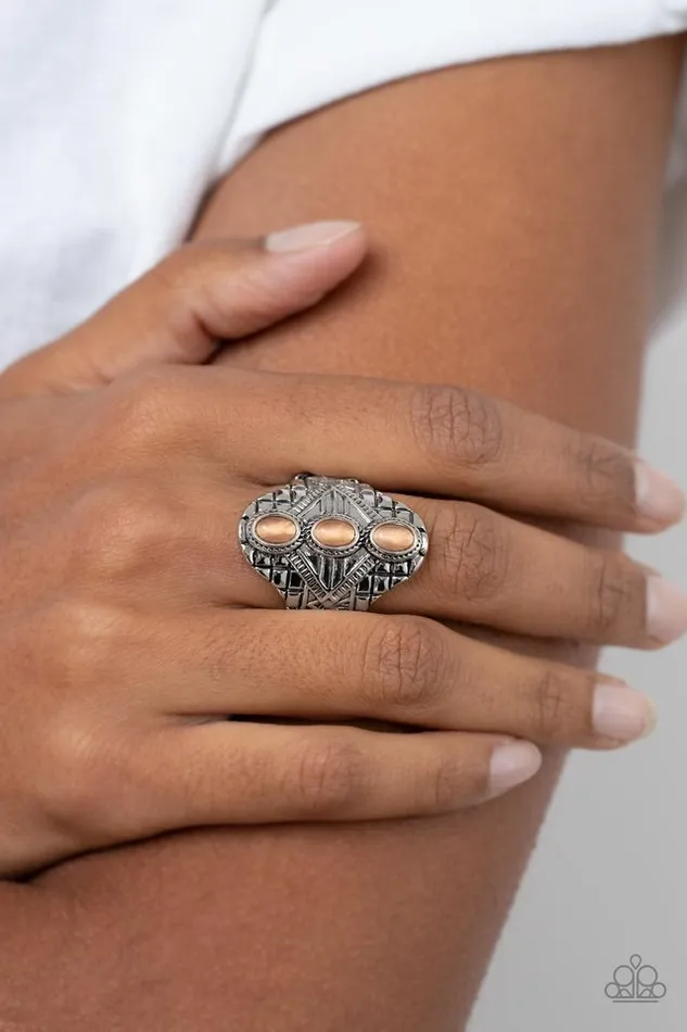 Paparazzi Ring EyeCatching Cats Eye Orange Paparazzi Jewelry Rings