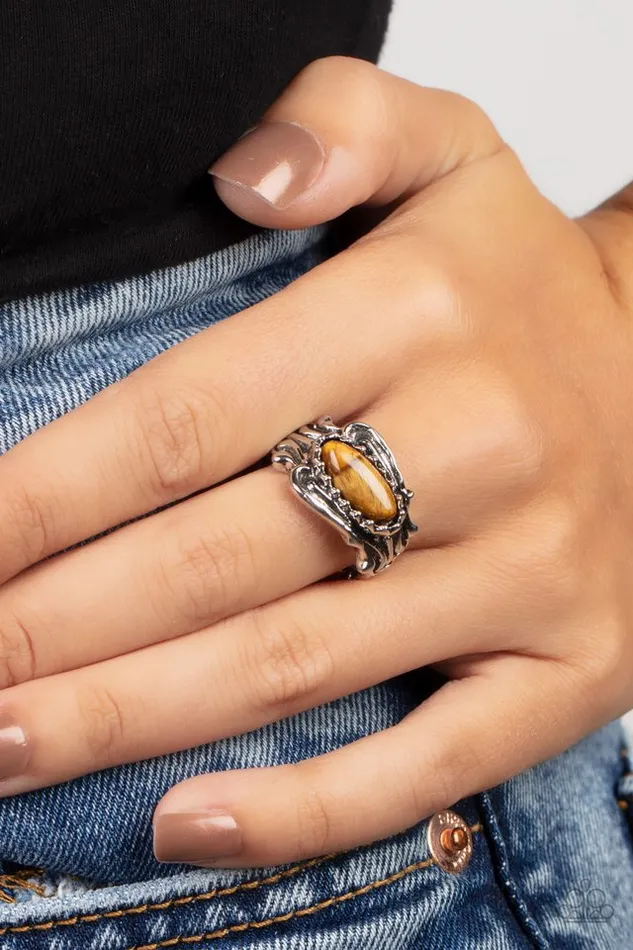 Paparazzi Ring Gemstone Gypsy Brown Paparazzi Jewelry Rings