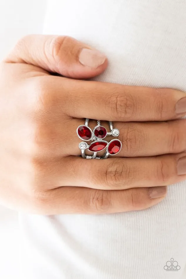 Paparazzi Ring Metro Mingle Red Paparazzi Jewelry Rings