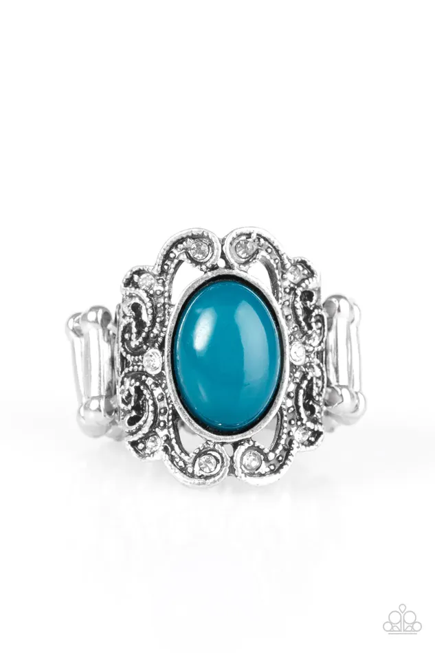 Paparazzi Ring Pasadena Princess Blue Paparazzi Jewelry Rings