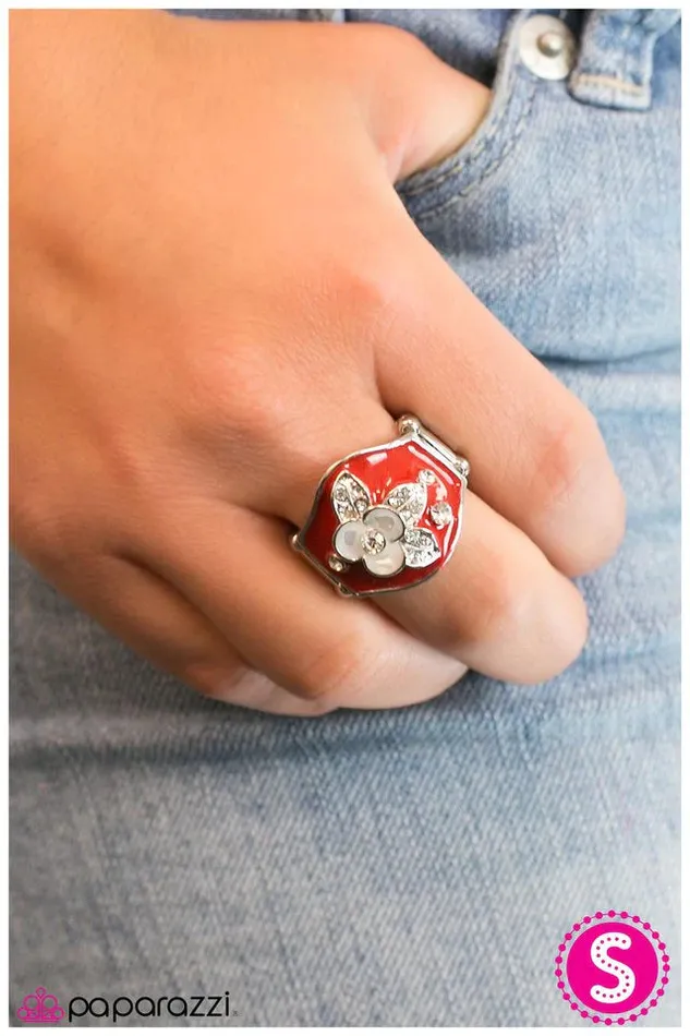 Paparazzi Ring Seagull Lily Red Paparazzi Jewelry Rings