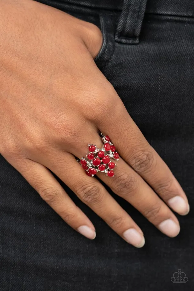 Paparazzi Ring Seeing Eye to Cats Eye Red Paparazzi Jewelry Rings