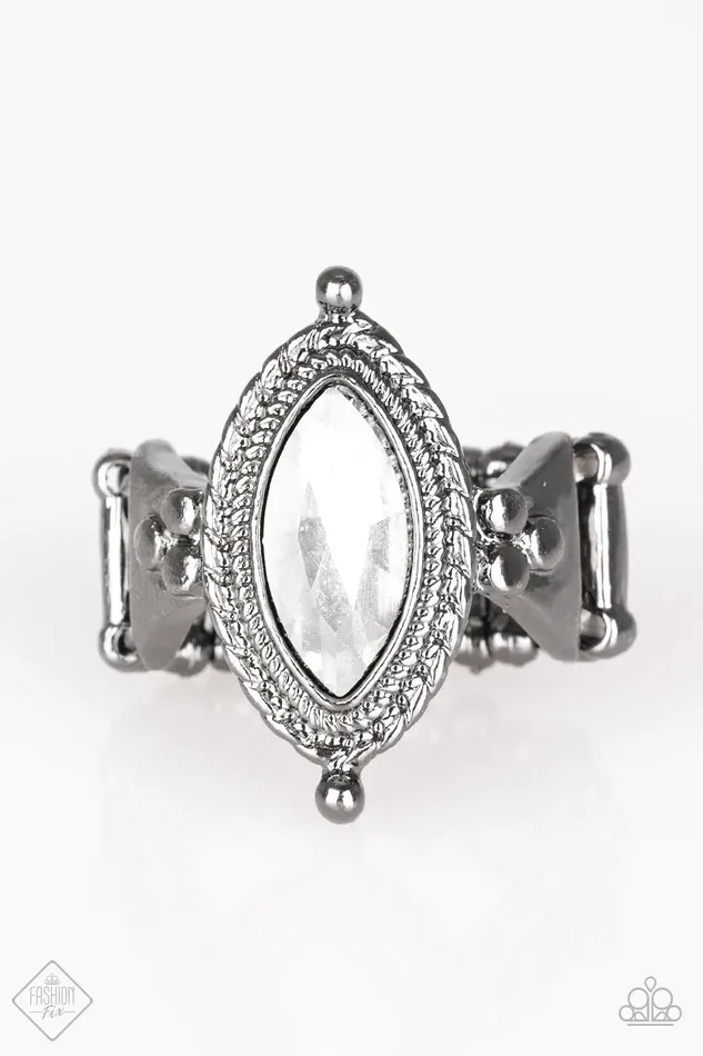 Paparazzi Ring Tuxedos and Tiaras Black Paparazzi Jewelry Rings