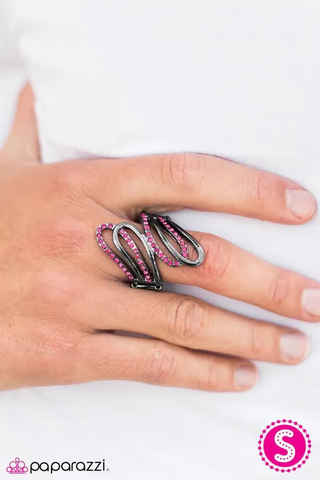 Paparazzi Ring Wingspan Pink Paparazzi Jewelry Rings