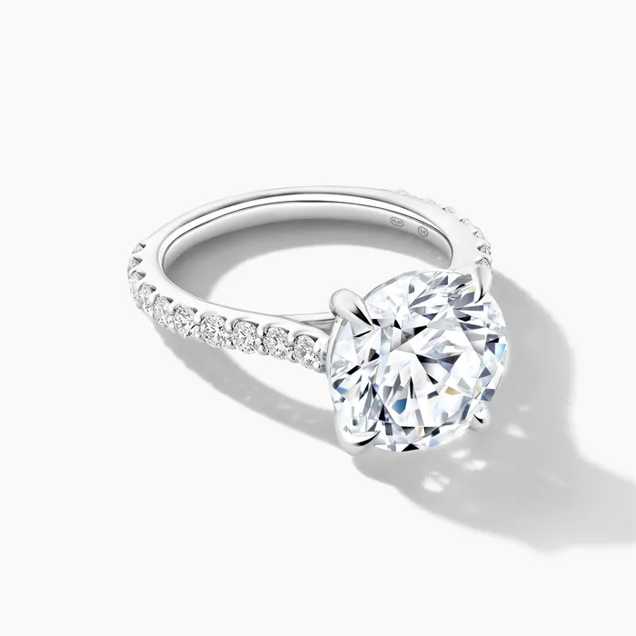Platinum Diamond Semimount Ring Round Cut Center Engagement Collections Rings Platinum Diamond Semimount Ring Round Cut Center Engagement Collections Rings