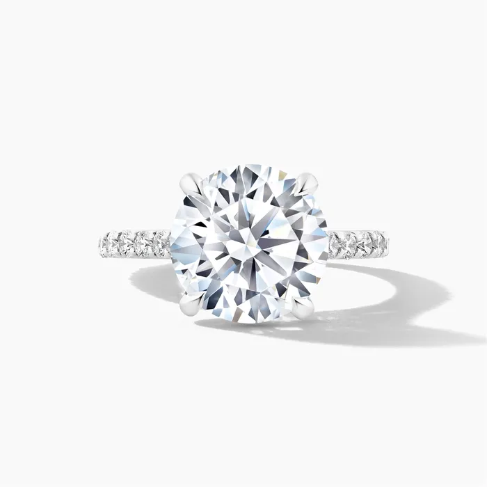 Platinum Diamond Semimount Ring Round Cut Center Engagement Collections Rings Platinum Diamond Semimount Ring Round Cut Center Engagement Collections Rings
